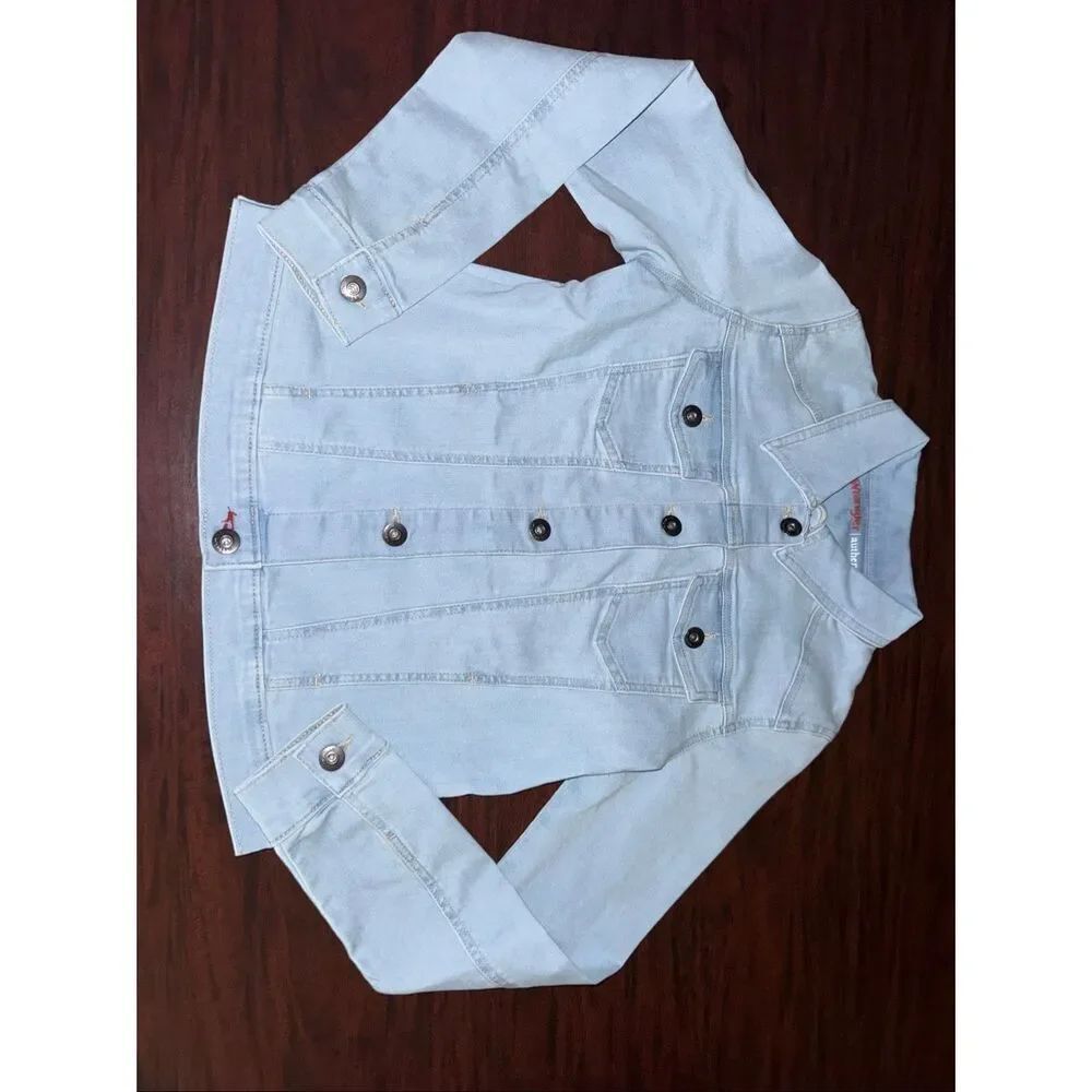 Wrangler Light Wash Button Up Jean Jacket Size Medium